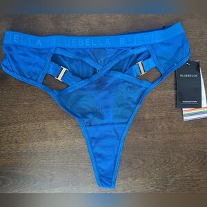 Bluebella Strappy Mesh Thong Royal Blue size Small